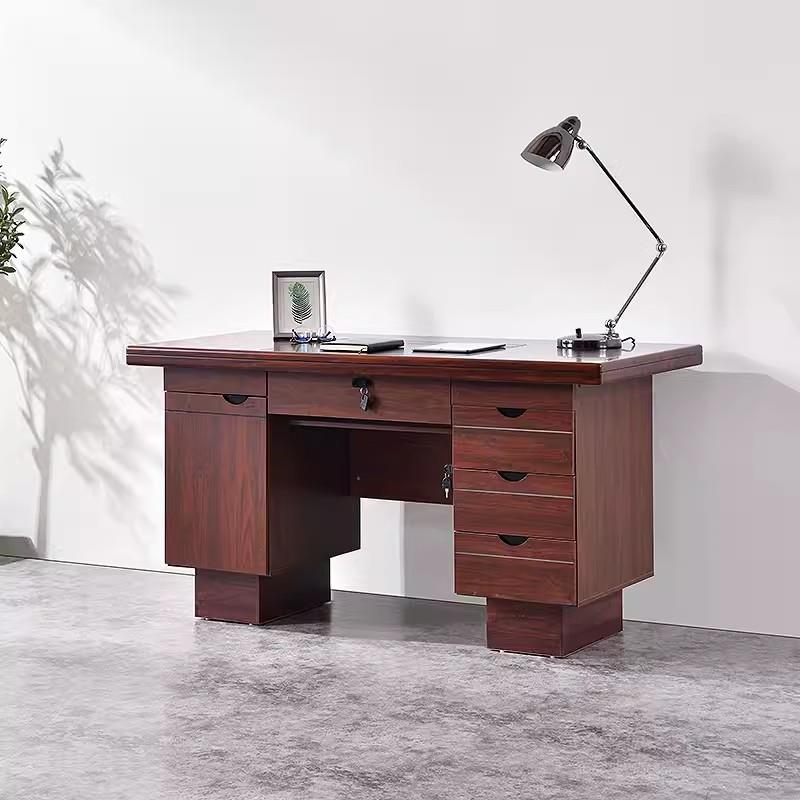 单人台式电脑职员桌商用家用带抽屉带锁双人工位办公桌财务桌