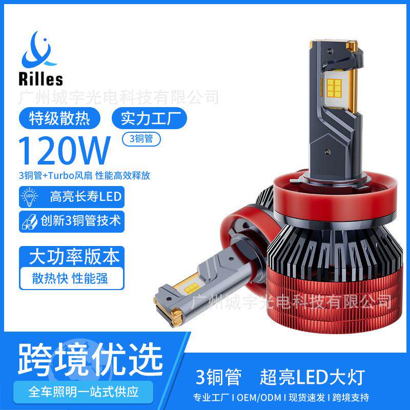 新款热销汽车led大灯H4远近光工厂直销前大灯爆款H7H11