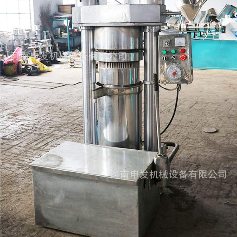 茶籽立式液压榨油机带壳核桃全自动芝麻香油机260型花生仁挤油机