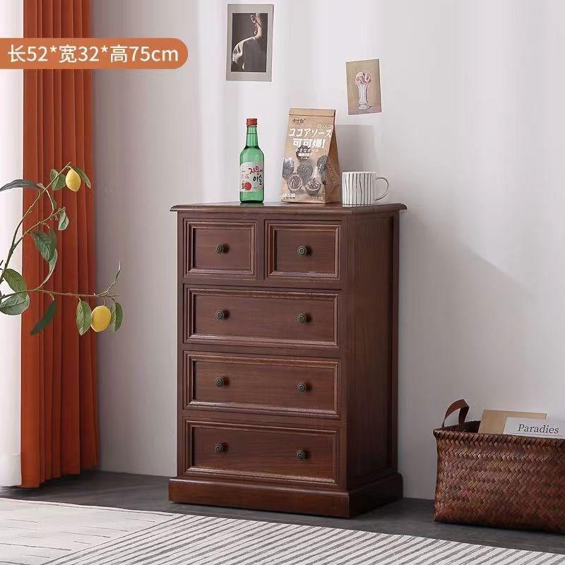 hqa实c木斗柜全实木五斗柜简约现代客厅卧室抽屉收纳柜经济型