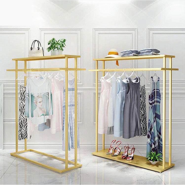 男女装店中岛架商场衣服架子双侧挂衣架落地服装店展示架衣帽架