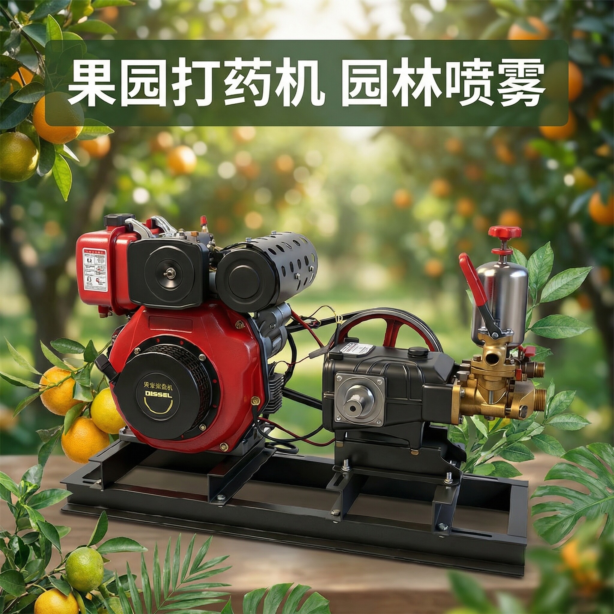 柴油打药机高压农用六匹皮带打药泵大功率柴油全自动一体喷雾农药