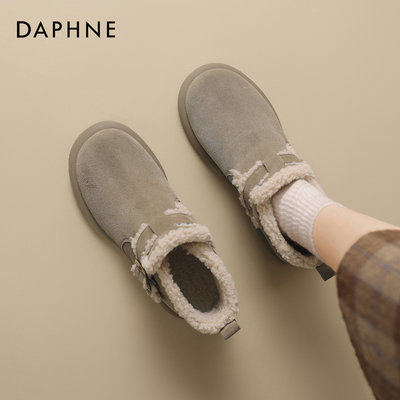 达芙妮雪地靴女款加绒勃肯短靴