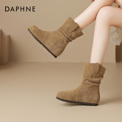 达芙妮美拉德勃肯短靴女堆堆靴