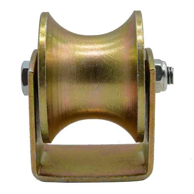 ZN0W加宽U型滑轮圆管圆钢彩钢轨道轮钢丝绳滑轮弯管轮铁门推