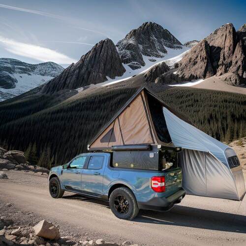 便捷实用新款钢皮卡车盖4x4硬顶露营车托卡车旅行拖车篷