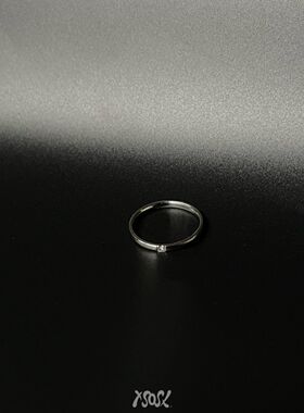 HOWX｜XSOSX联名单钻细款钛钢指环戒指