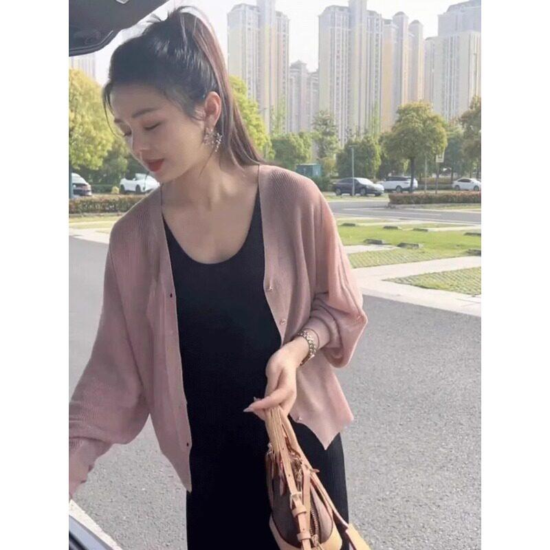 丝针冰织防晒开L34429F衫女款2026春流行品夏外搭配单吊带裙罩衫