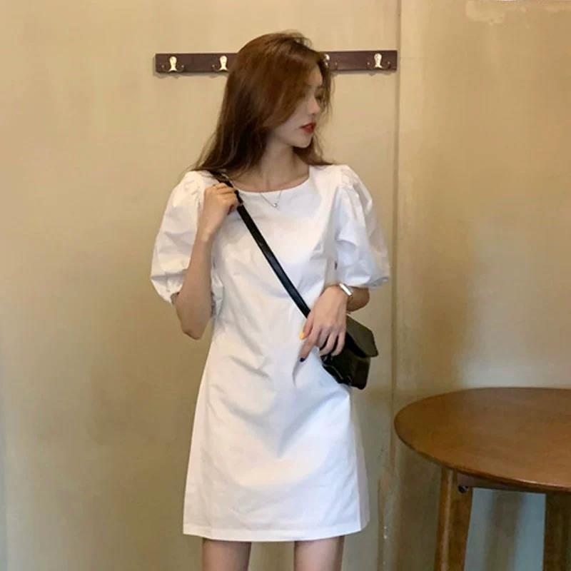 欧洲站2025夏季新款白色仙女裙子法式小众显瘦收腰气质甜美连衣裙