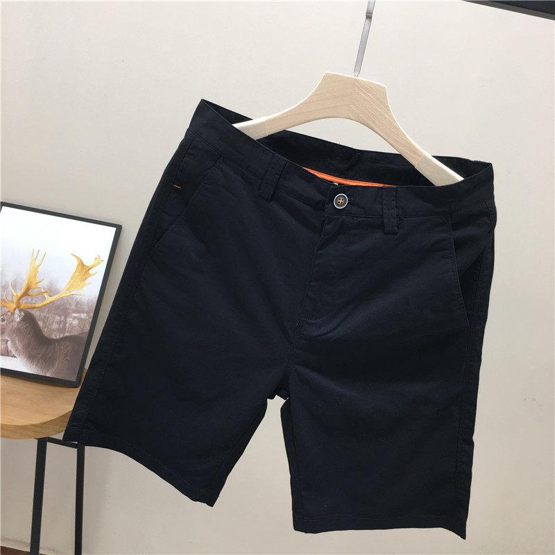 欧洲站~简修约适!白夏色短裤男简单棉质X29舒商务休闲裤季中裤身
