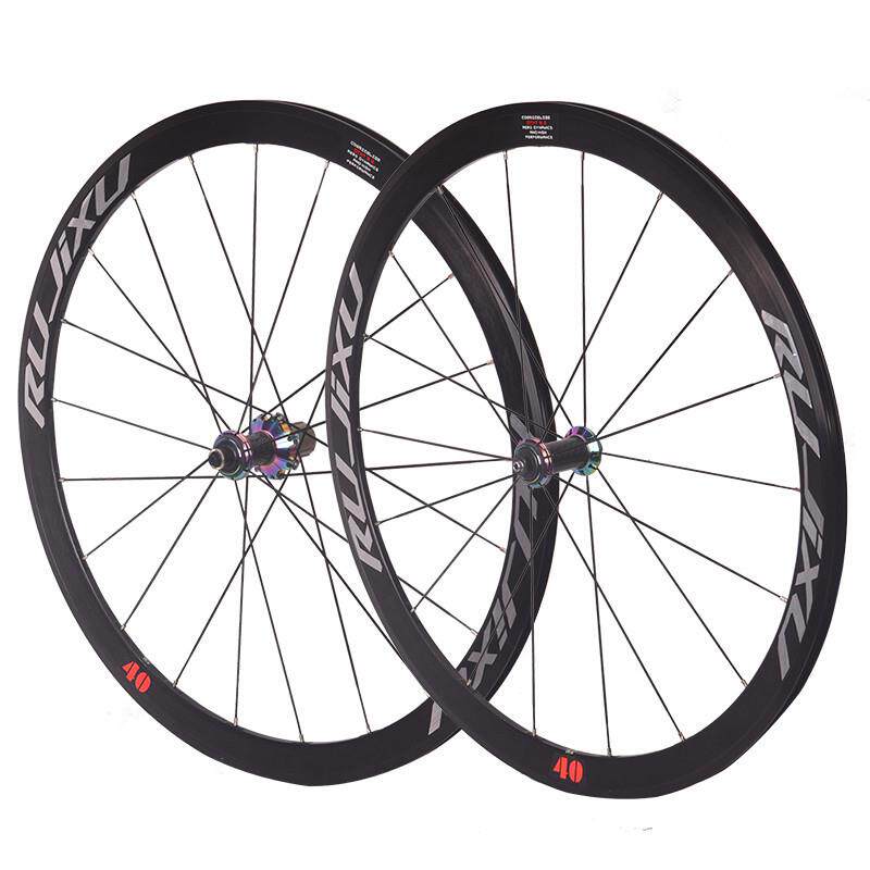 700c 50MM框高RUJIXU锐杰逊直拉破风辐条公路自行车轮组V/C刹圈刹