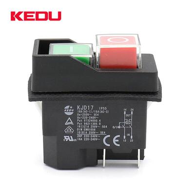 KEDU科都 KJD17F16停电欠压过载保护大电流按钮 电磁开关KJD17-16