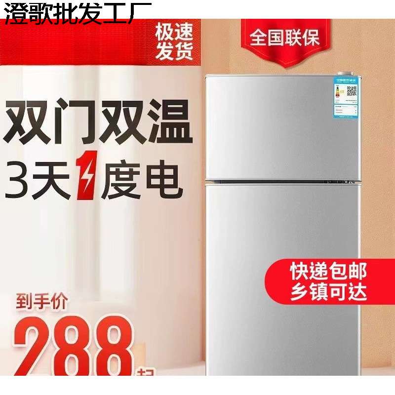 志冰箱家用双门高小型二人迷你冰柜冷冻冷藏宿舍租房