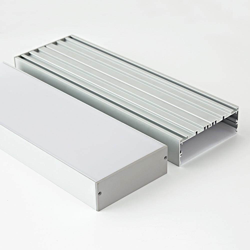 led线条灯外壳 LED办公灯铝槽 硬灯条套件 100x35 吊线灯外壳