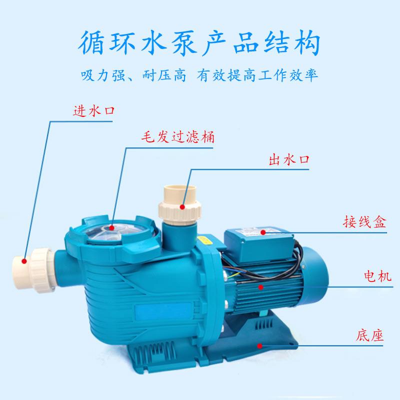 泳池水泵循环环过滤泵吸泵水循处理设1备.5FBH-4HP带毛污发收集器