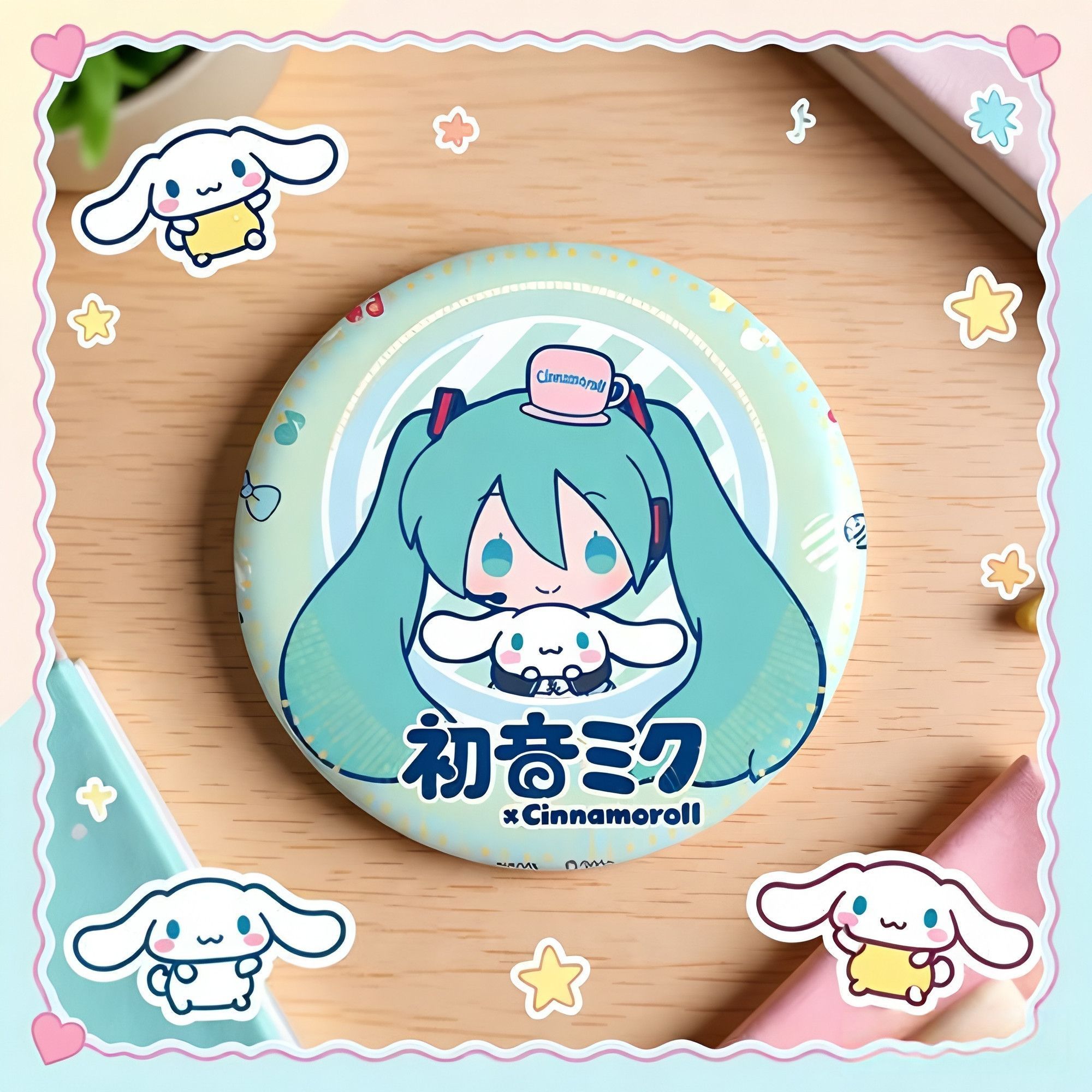 初音未来日系高颜值miku周边吧唧ins玉桂狗初音可爱吧唧58MM