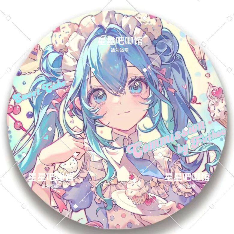 初音未来动漫角色胸针周