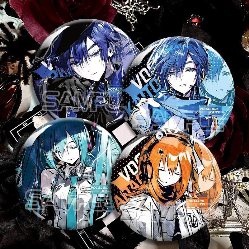kaito初音未来足立rei彩虹镭射吧唧徽章动漫学生背包痛包挂件摆件