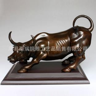 广场铜牛雕塑厂家制作铸铜奋园水牛牛华尔街牛林斗0078景观摆件工