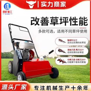 厂家直供新款草坪梳草机梳理养护机手推式汽油动力切根打理维护机