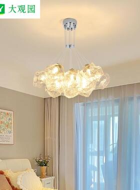 卧室吊灯现代简约房间主卧室灯创意冰块客厅餐厅灯儿童房灯具L271