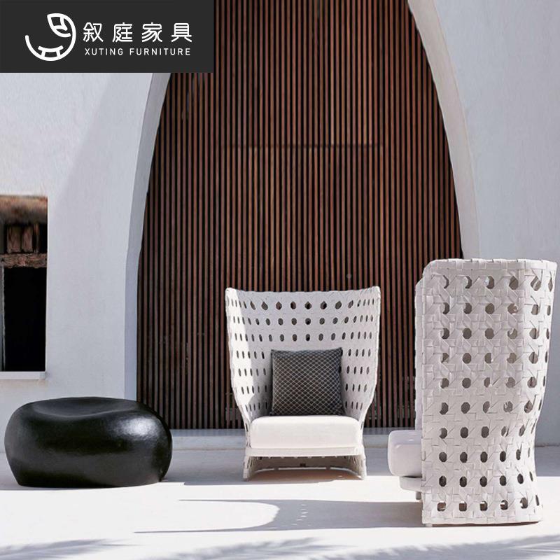 户外沙发景区10-4-6室别墅庭藤椅组合外露台简约休桌闲公共场合院