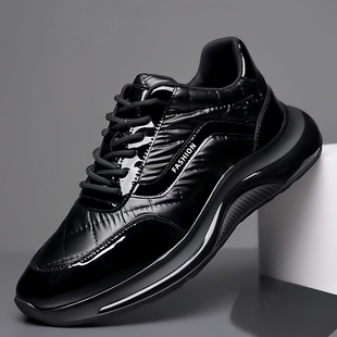 鞋子男款冬季爆款男鞋2026款运动休闲鞋防水防滑时尚百搭黑色潮鞋