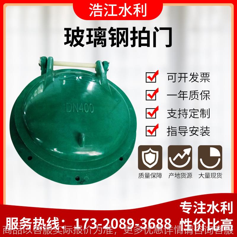 线下实体厂家 玻璃钢拍门 管道侧开拍门 复合材料 污水管道拍门