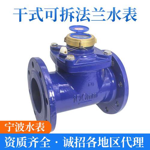 宁波螺翼式大口径防冻表3寸4寸 LXLC-80/100干式可拆卸法兰冷水表