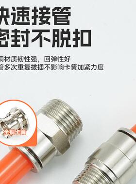 气动快速气接头PC快8-89702全铜镀镍插管接头圆柱PCO直通高温高压