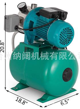 跨境不锈钢浅井喷射泵750W园跨境JS-1增压花泵1.00H抽水泵11V美P