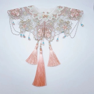 云肩 马面裙披肩百搭中国风短款圆领小外套 古代文化小外套坎肩仙