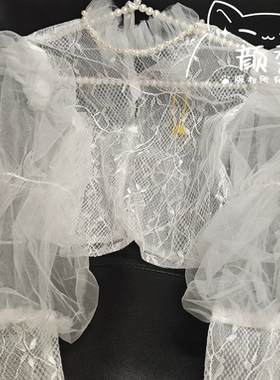 新款超仙短款蕾丝小外套 百搭中长袖罩衫 搭配连衣裙斗篷 坎肩女