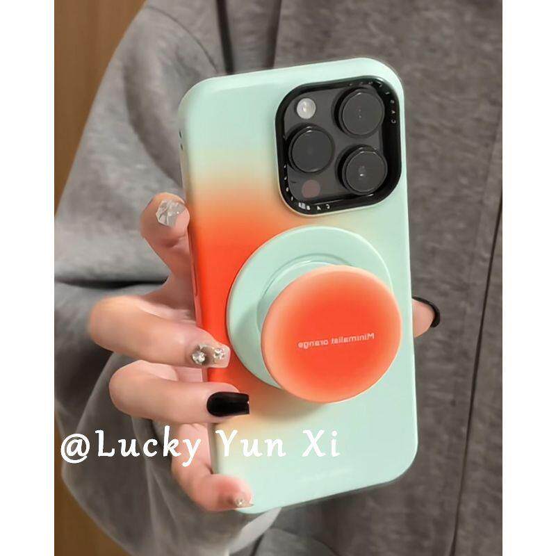 韩ins青橙磁吸壳适用iPhone16/15promax手机壳苹果新款14全包13女