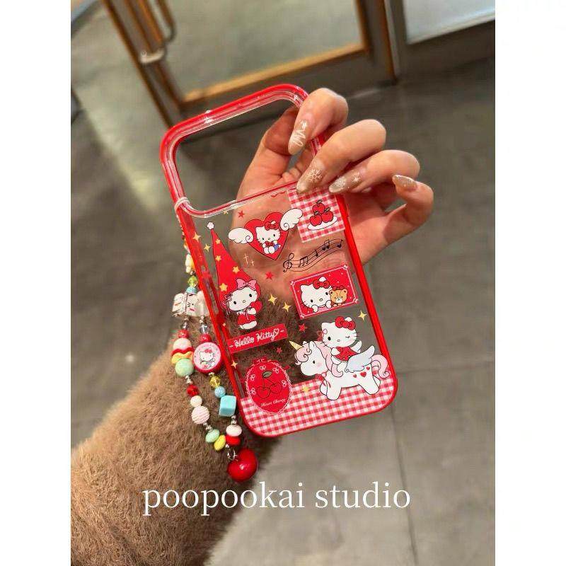 可爱红格纹小马猫咪插画适用苹17promax手机壳iphone16保护套1514,3C数码配件,手机保护套/壳,淘宝优惠券,粉丝福利购,淘宝优惠卷