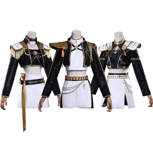 新款韩流KPOP猎魔女团cos服米拉佐依鲁米黑皮款cosplay服装