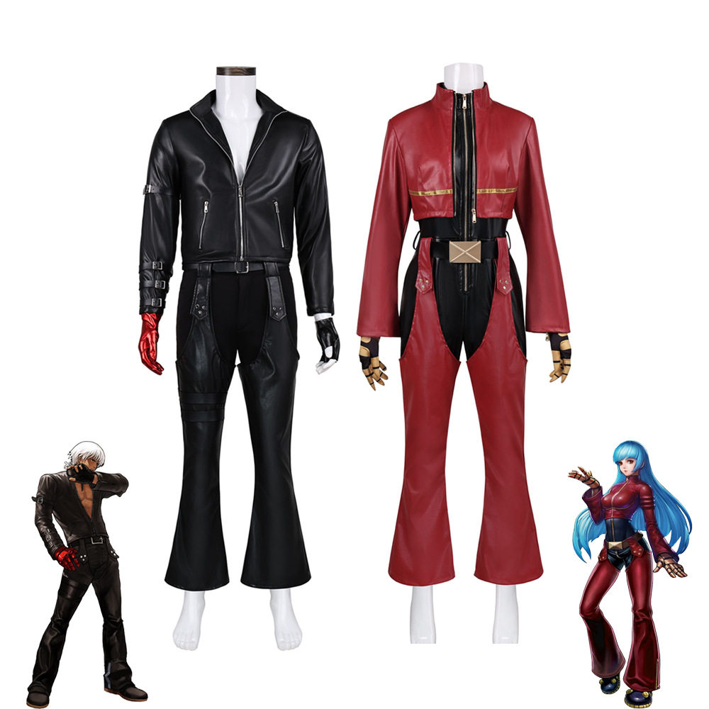 拳皇K库拉cos皮衣套装KOF格斗游戏皮夹克全套cosplay服装