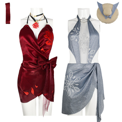 新款永劫无间cos服顾清寒仲夏霜华女宁红夜午后瑰夏泳衣cosplay服