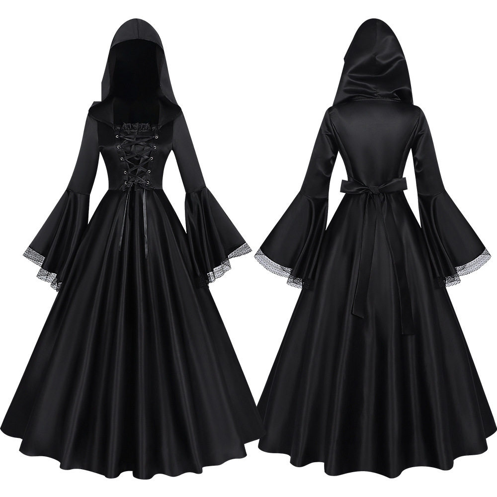 欧美大码哥特式长裙文艺复兴cos服万圣节舞会cosplay服装