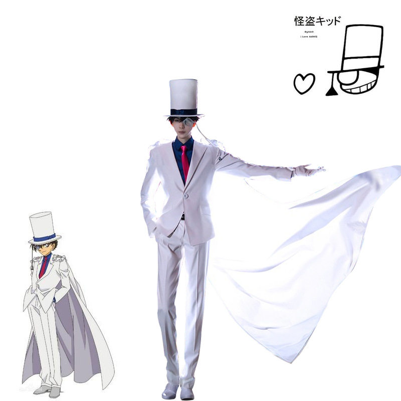 万圣节怪盗基德cos服电影名侦探柯南怪盗基德cosplay舞台表演服