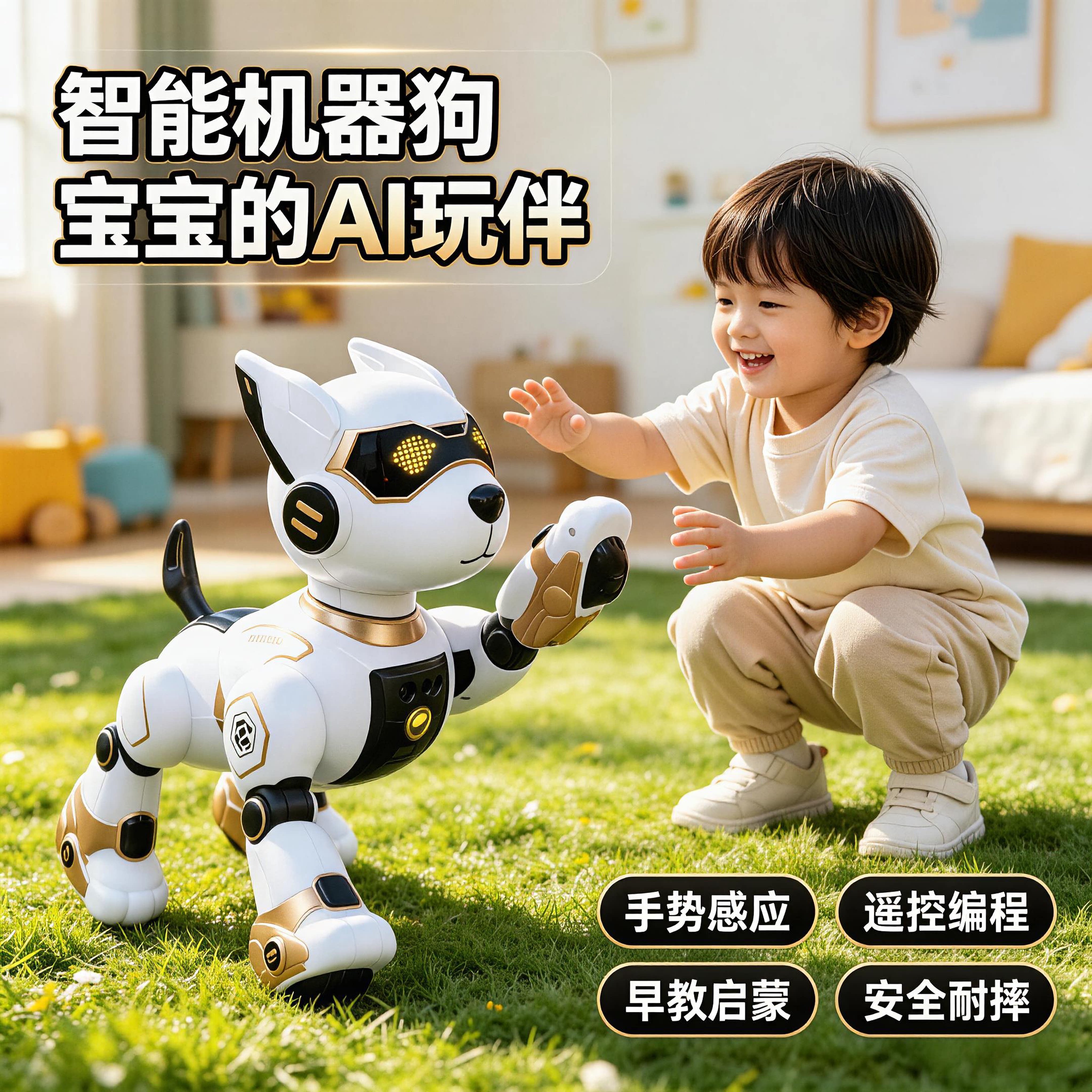 儿童礼物电动手势感应智能机器狗
