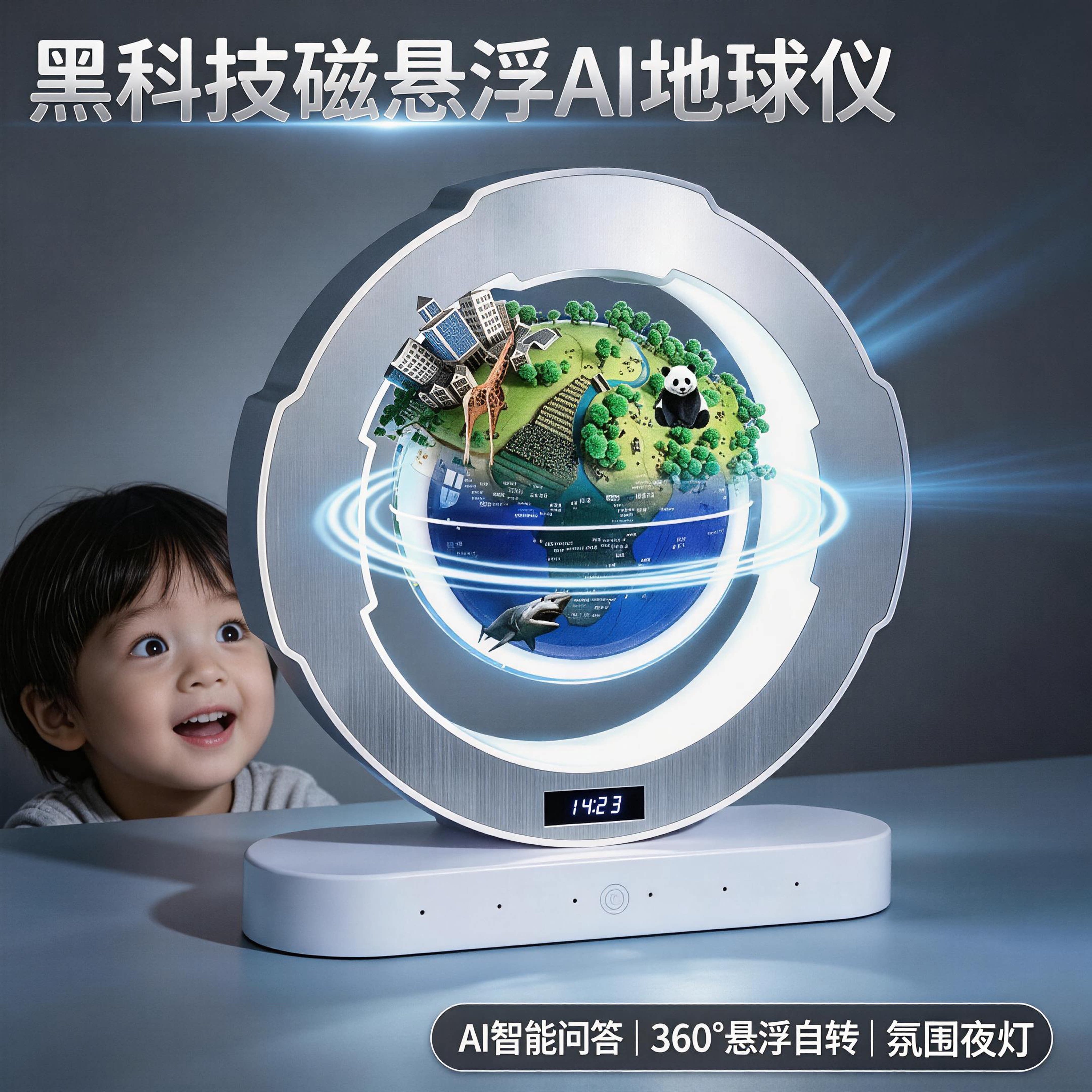磁悬浮地球仪3D立体人工智能对话