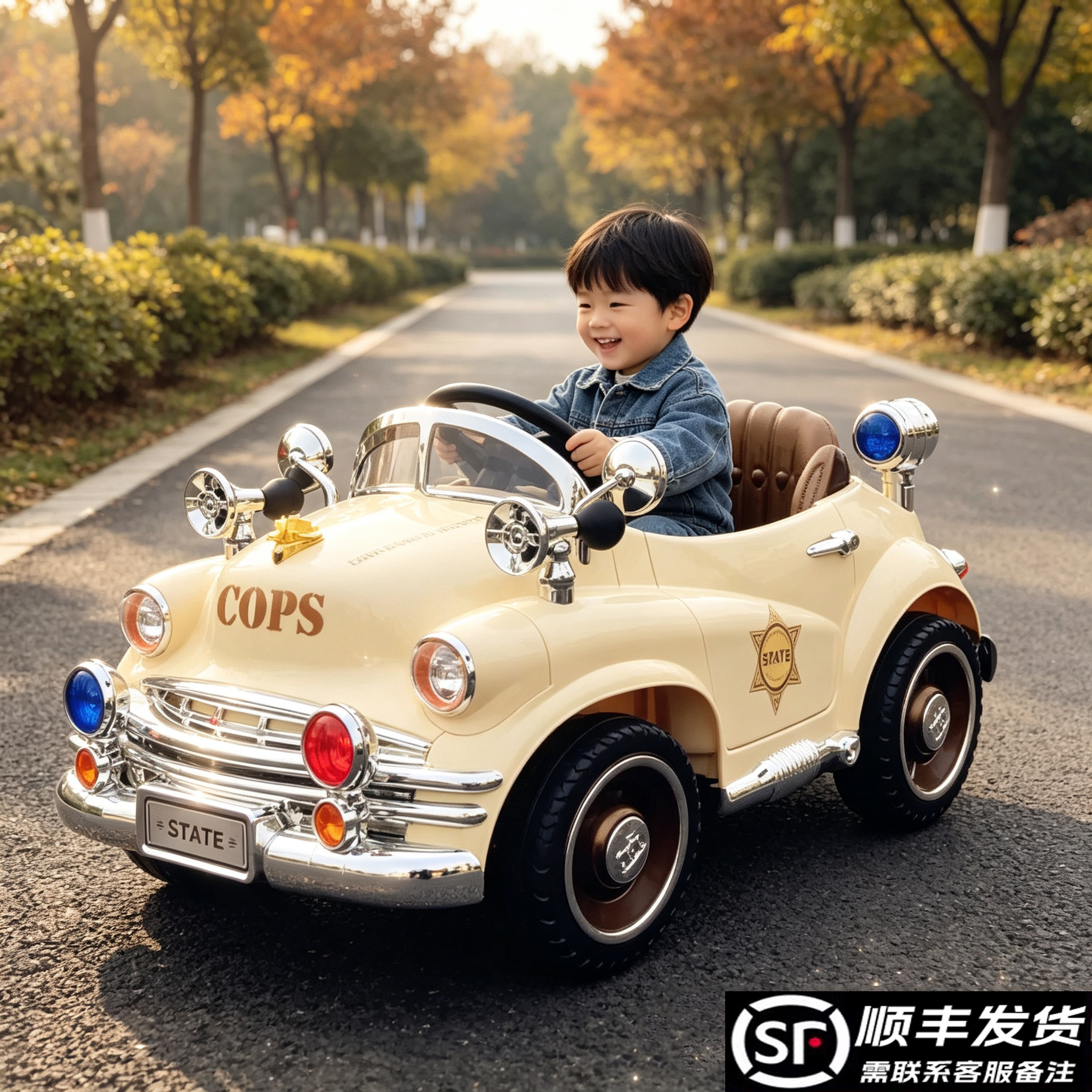儿童电动车四轮遥控汽车可坐人7