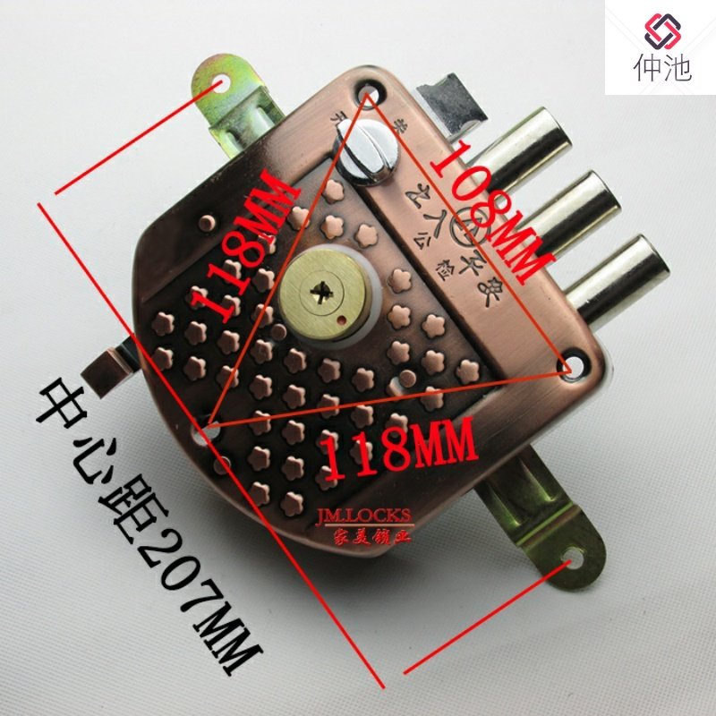 。老式防盗门锁 十字外装门锁实力三孔机械十字背包锁 S1099A连体,标准件/零部件/工业耗材,输送带/传送带,淘宝优惠券,粉丝福利购,淘宝优惠卷