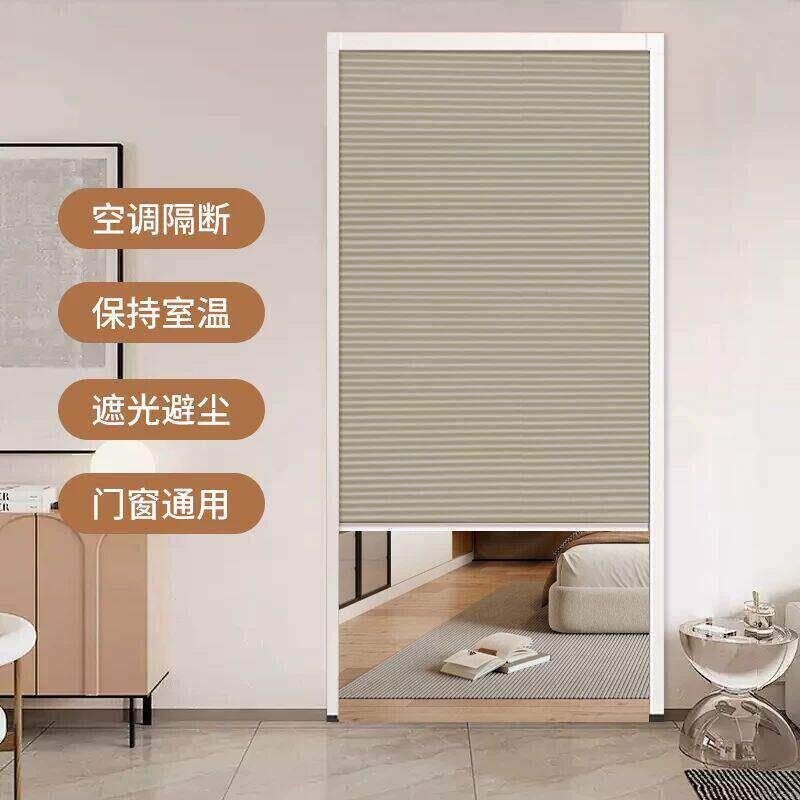 无地轨蜂巢上下折叠门铝合金隐形推拉门卧室卫生间厨房厕所隔断门