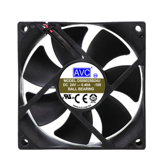 日立电梯配件变频器风扇 AVC DS08025B24U 24V 0.40A 8cm 2线风扇