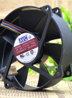 AVC 9CM 圆形 9025 12V 0.3A DA09025R12L CPU 静音控速散热风扇