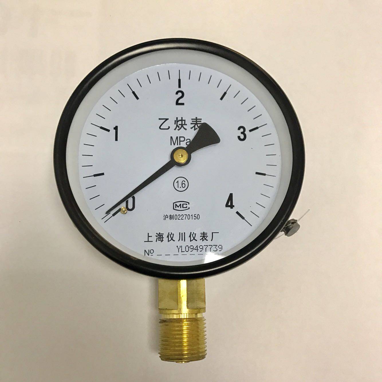 乙炔表 乙炔压力表 直径100mm 压力 0-4mpa 径向 YY-100 4mpa