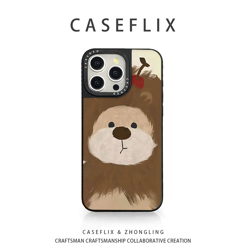 苹果17可爱大脸狮子手机壳