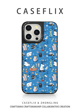 CASE卡通可爱姆明适用于苹果16手机壳小米15华为mate70硅胶pura80新款iPhone13promax/12皮纹RENO14三星s24